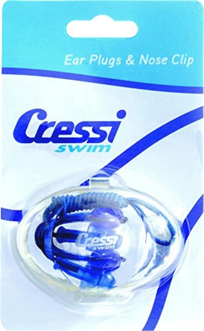 Cressi Ear Plugs & Nose Clip for Swimming - Premium Swim Accessories