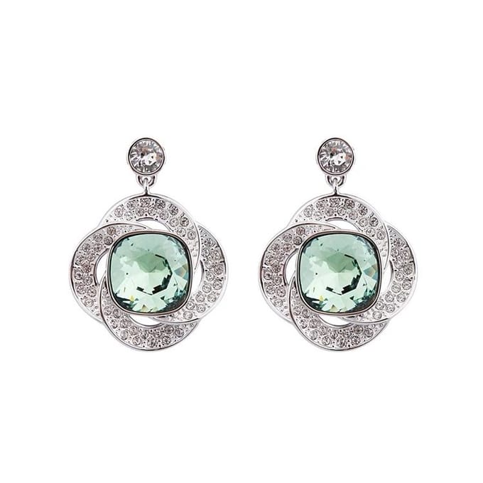 Swarovski Cristal Vert Élégante Fleur Bijoux Femme 5037962 Green,F white