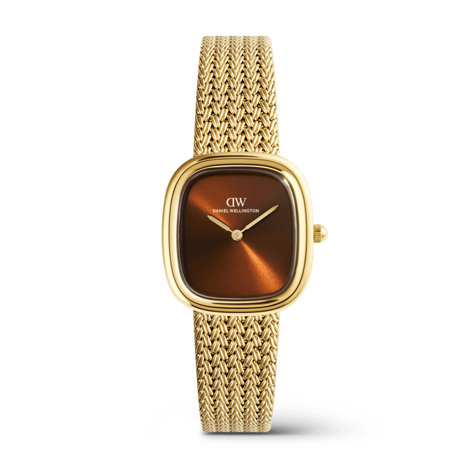 Daniel Wellington DW Watch Margot Braided Mesh Amber Gold 24mm