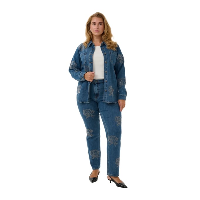 Dameshemd met lange mouwen KAFFE Curve Kcastelia