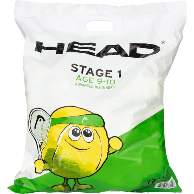 Head Stage 1 - groene tennisballen - zak 72 ballen
