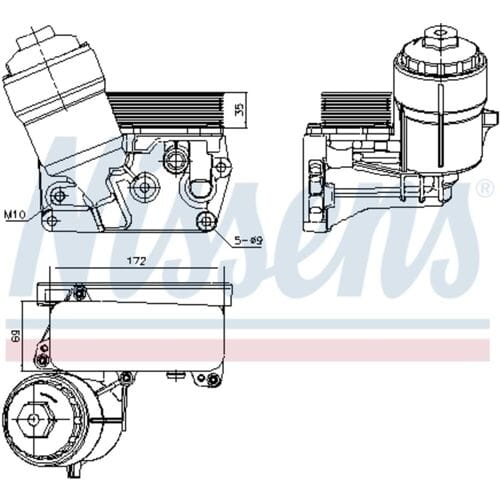 Olie radiator NISSENS 91310