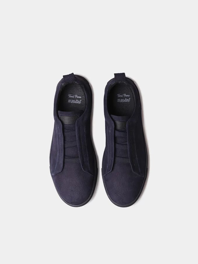 Nubuck sneakers voor heren met elastische veters | DORCA