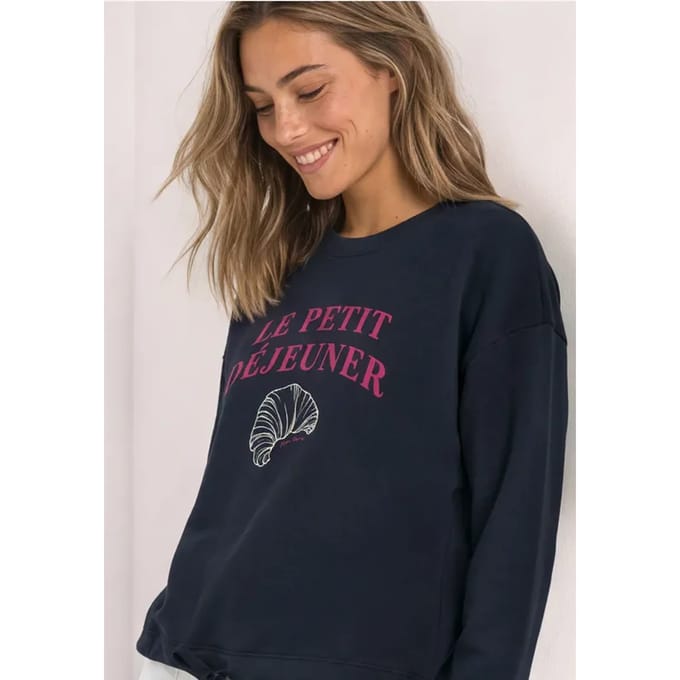Sweatshirt met lange mouwen en tekst