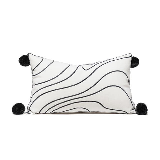 Housse de coussin décorative style marocain, taie d'oreiller décorative pour salon, 30 x 50 cm/45 x 45 cm white