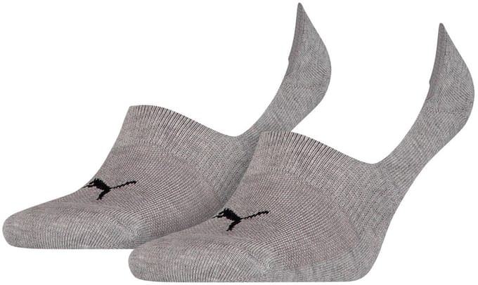 Footies met midden hoog uitgesneden wreef – Middle Grey – 35-38