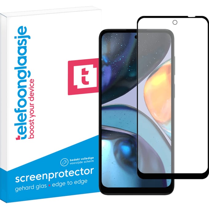 Motorola Moto G22 screenprotector gehard glas Edge to Edge
