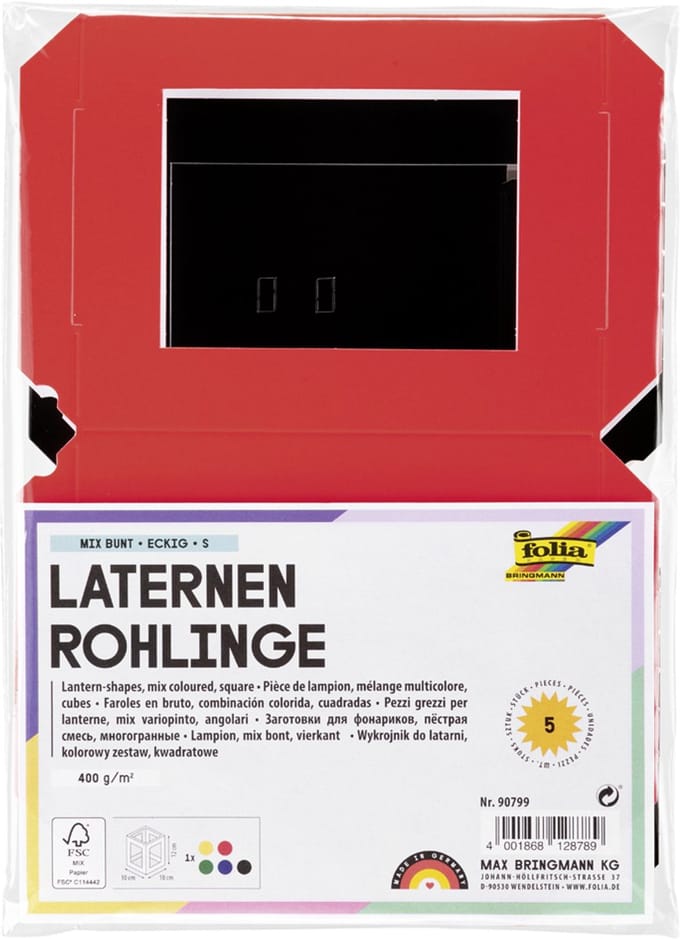 Vierkante gelamineerde laternavellen, gemengde kleuren