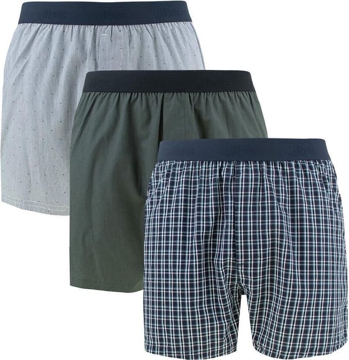 JBS heren 3P wijde boxershorts multi