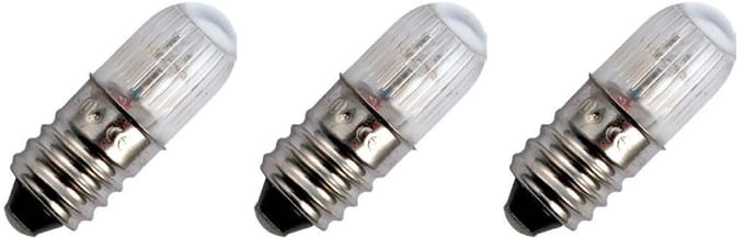 Signaallamp E10 130V - 3 stuks - T10 Neonlamp Ø10mm - 28mm - 2500K - Dimbaar - Rood