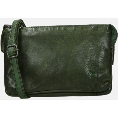 Bear Umi portemonneetasje - Green – Leren portemonneetas / crossbody – Van leer – Damestassen, handtassen en schoudertassen