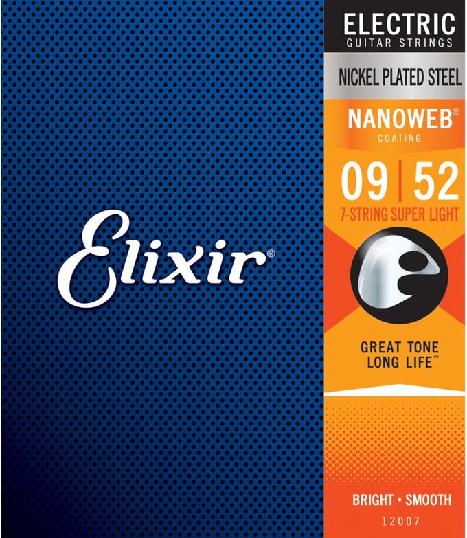 Elixir 12007 Nanoweb Snaren voor 7-Snarige Elektrische Gitaar (9-52)
