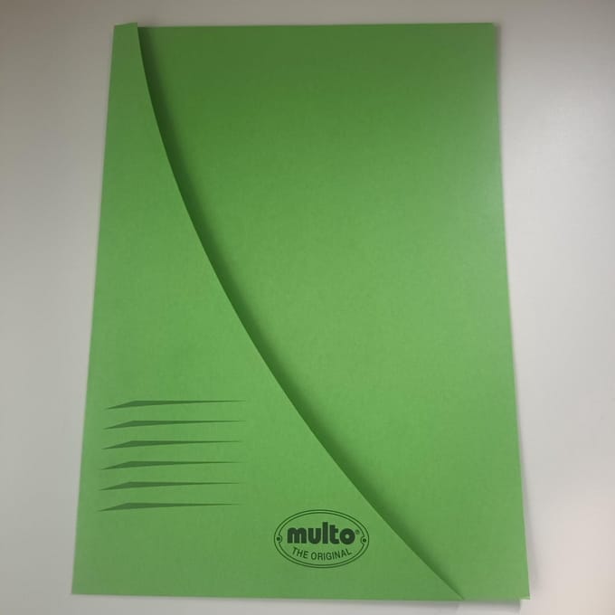 Multo Driehoekmap Driehoeksmap Groen Karton 5730055 FSC 10 stuks