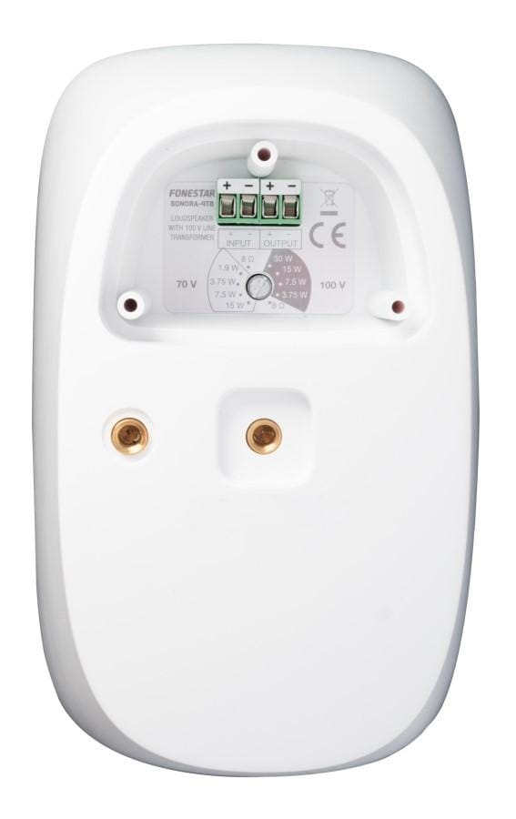 Fonestar SONORA-4TB - Tweeweg waterdichte 100 V luidspreker, 30 W, wit, Fonestar wit