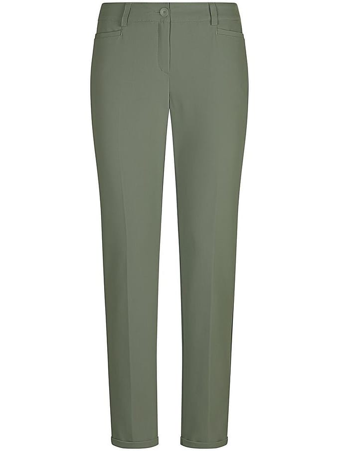 Enkellange broek in smal model Van Fadenmeister Berlin groen