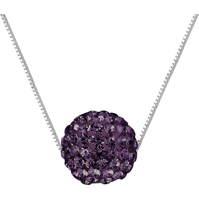Preciosa Crystal Sphere Collier 10-11 mm Violet Silver 925