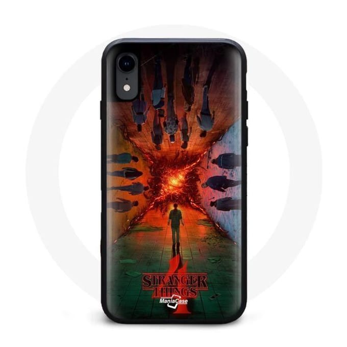 Coque pour Iphone XR Stranger Things Saison 4 Affiche Equipages de la Nouvelle Théorie