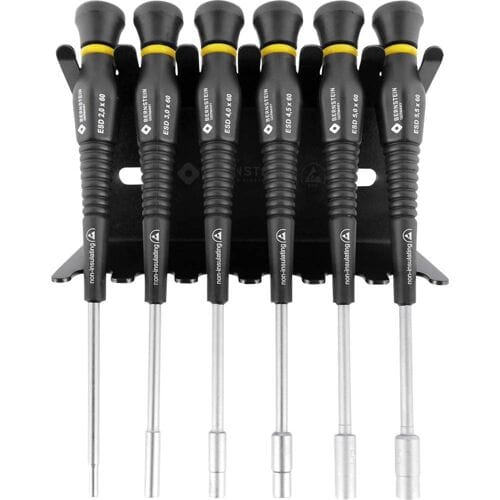 BERNSTEIN Tools for Electronics Bernstein Werkzeugfabrik Schroevendraaierset ESD 6-delig Dop (zeskant)
