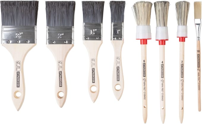 Parkside Kwasten set 8-Delig