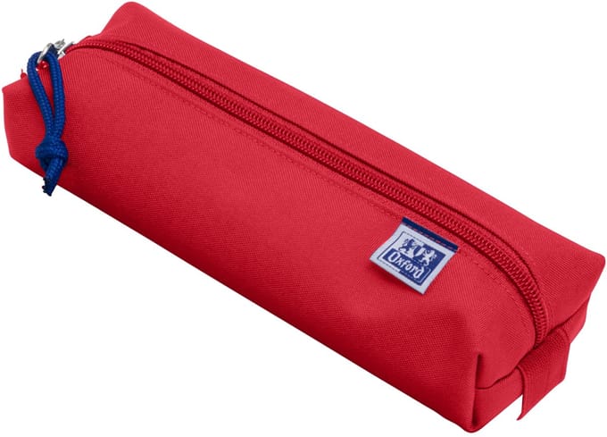 Oxford pennenzak, polyester, rechthoekig, klein, rood