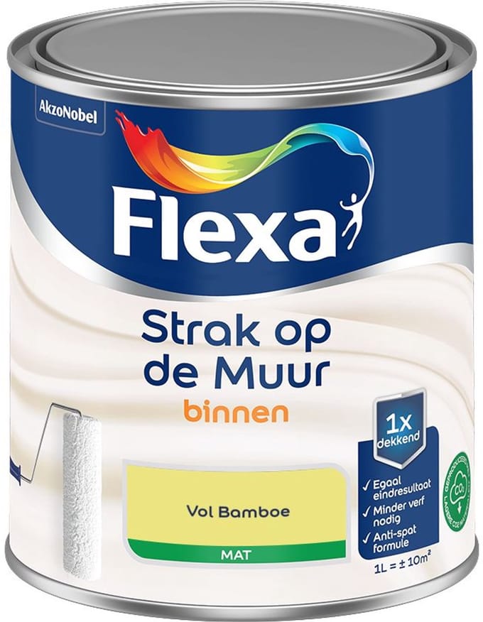 Flexa - Strak Op De Muur Binnen Mat - Vol Bamboe - Mengverf - 1 L
