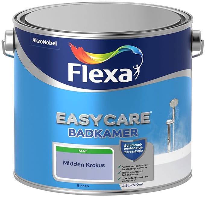 Flexa - Easycare Badkamer - Midden Krokus - Mengverf - 2,5 L