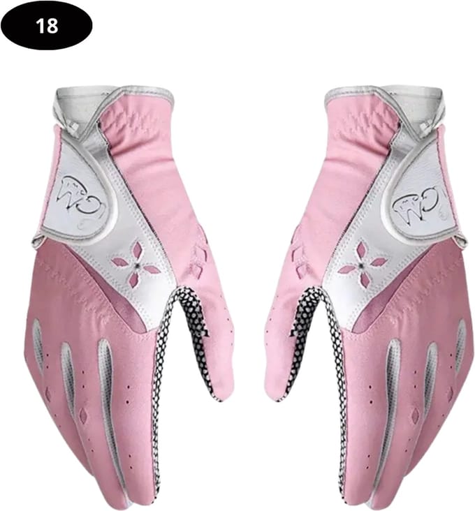 Nivard Golfhandschoenen 2 Stuks - Golf Accessoires - Handschoen AntiSlip - Dames - Roze - Maat S