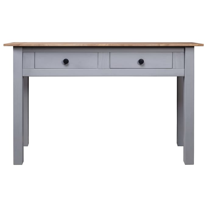 vidaXL - Wandtafel - Panama - Range - 110x40x72 - cm - massief - grenenhout - grijs