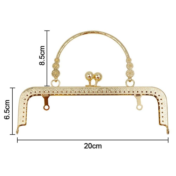 Cadre de fermoir de sac à main, fermoir de sac à main en métal pour la fabrication de sacs à main artisanaux DIY bronze