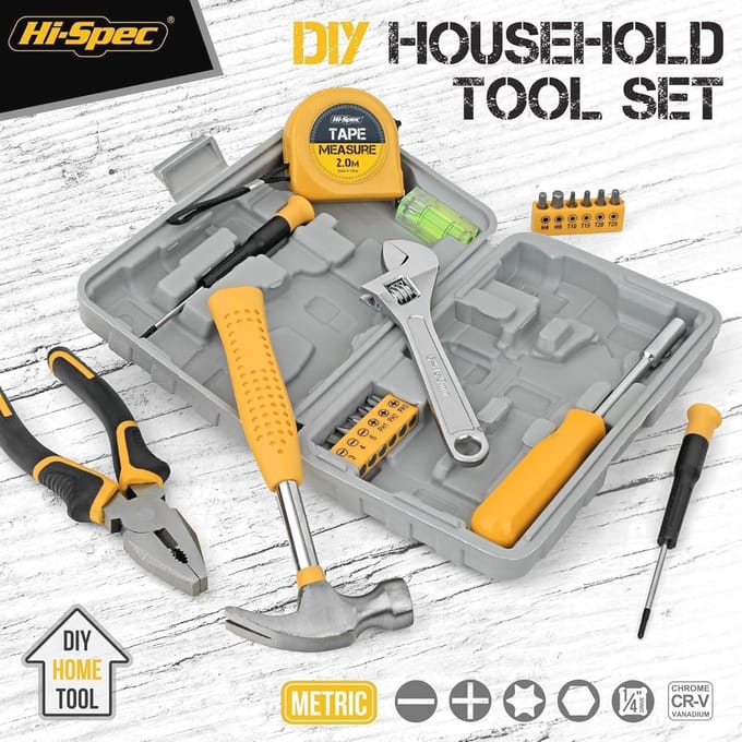 20-delige Mini Tool Set voor Thuisgebruik - Compacte Gereedschapskoffer voor Klussen