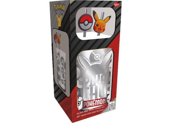 Pokemon Glass & Twin Straw Set