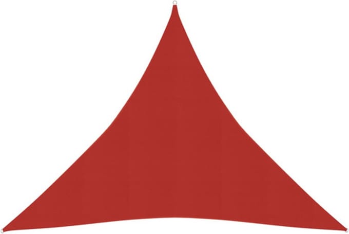 vidaXL - Zonnezeil - 160 - g/m² - 4x4x4 - m - HDPE - rood