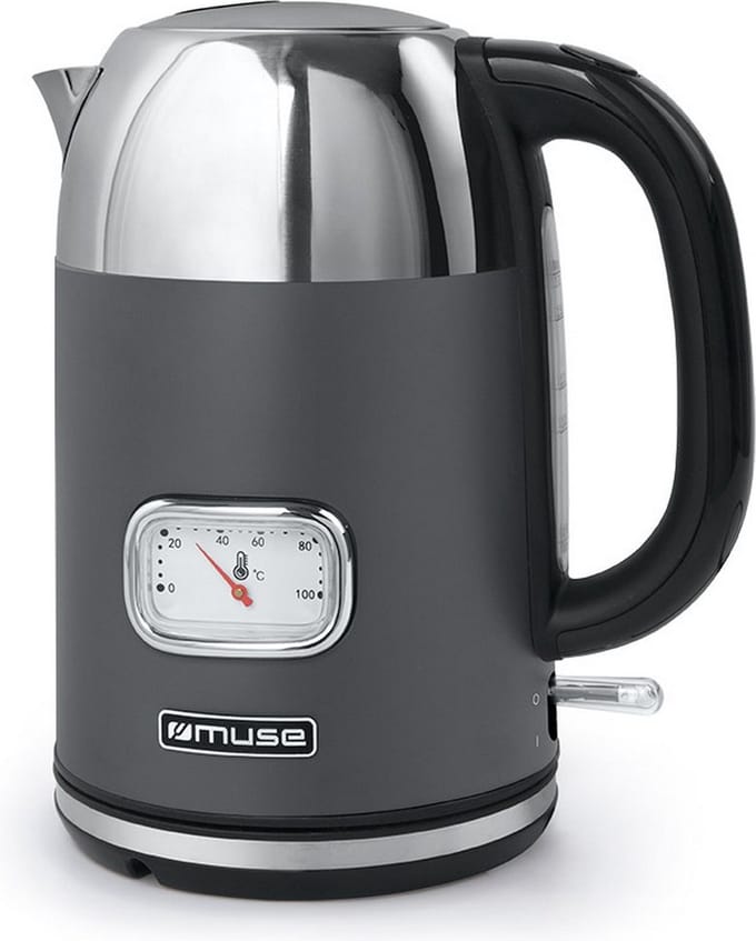 MS-020DG - Muse elektrische waterkoker, 1,7 L, antraciet