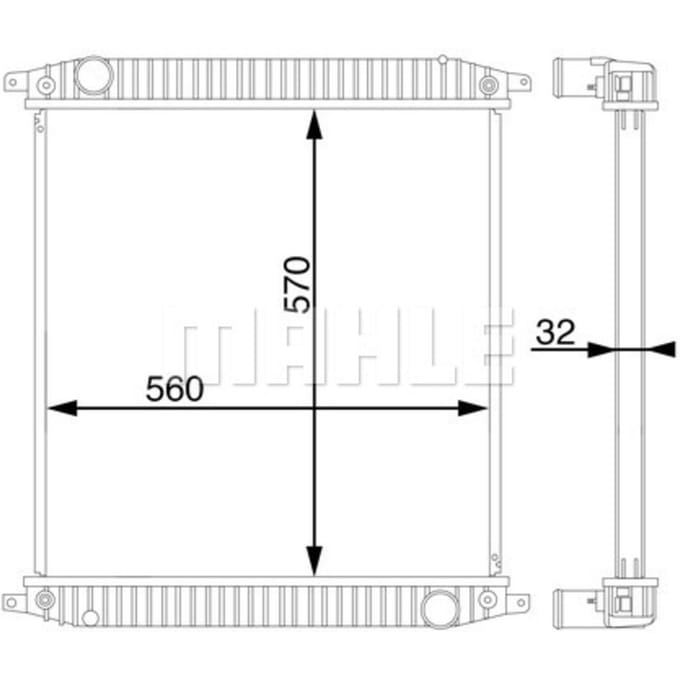 Radiator, motorkoeling MAHLE CR 703 000S