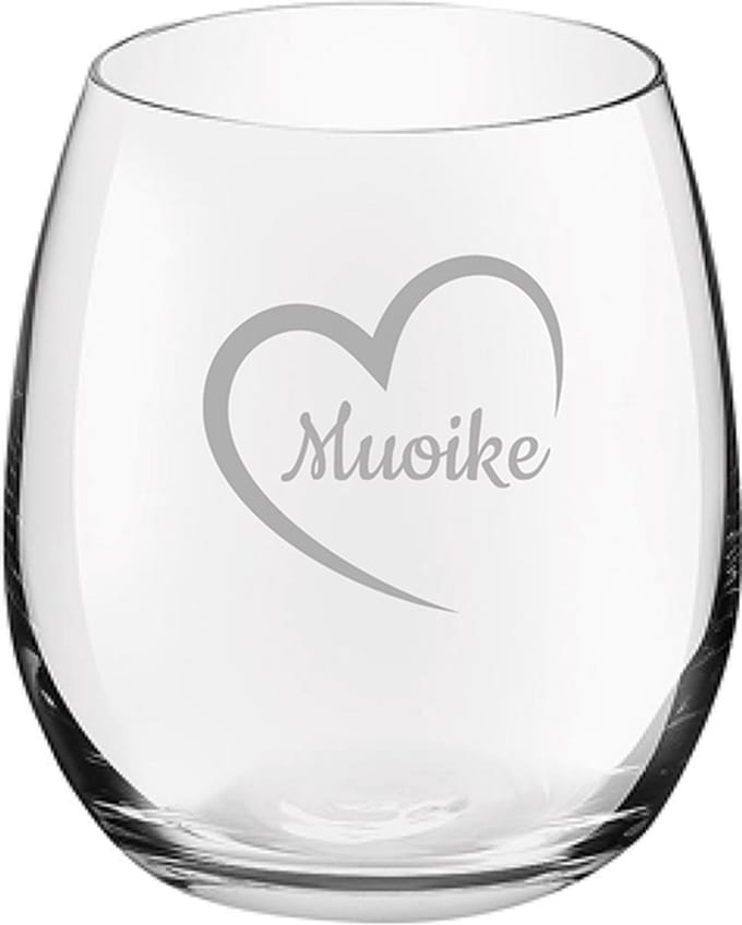 Gegraveerde Drinkglas 39cl Muoike mei hert