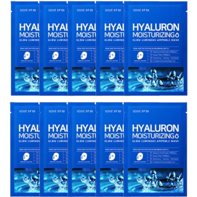 SOME BY MI - Hyaluron Moisturizing Glow Luminous Ampoule Mask (Water) - 1stuk