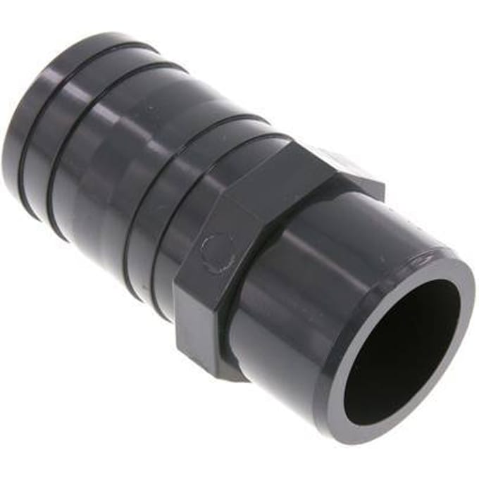 PVC Fitting Lijmmof 50mm Met Slangpilaar 50mm (2'') [2 Stuks].