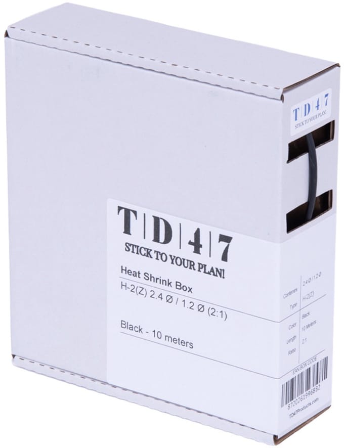 TD47 Krimpkous Box H-2(Z) 2.4Ø / 1.2Ø 10m - Zwart