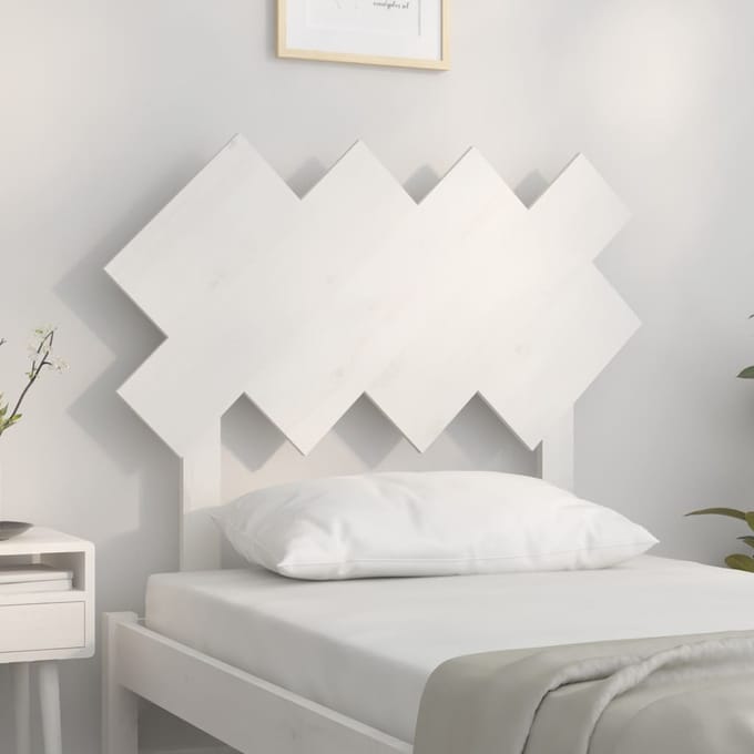 vidaXL - Hoofdbord - 92x3x81 - cm - massief - grenenhout - wit