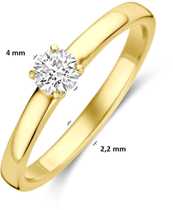 14K Geelgouden Ring Lab Grown Diamant 0.25ct G VS – 4034589