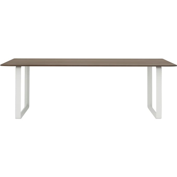 Muuto 70/70 Tafel - gerookte eik - wit - L