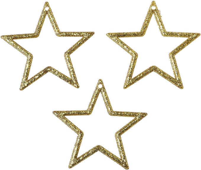 Decoratieve ster goud glitter tafeldecoratie Kerstmis 4,5 cm 120 st, 1