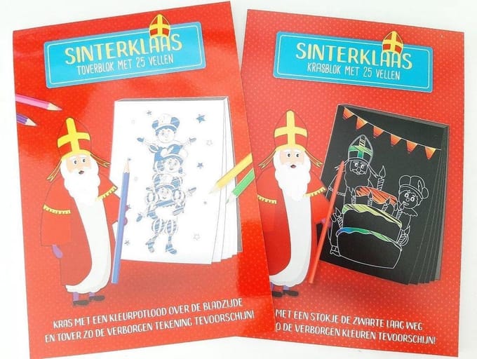 Sinterklaas 1 x toverblok en 1 x krasblok