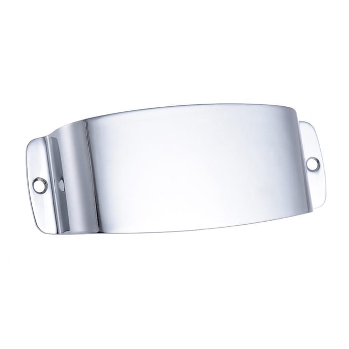 Protecteur de couvercle de micro en acier chromé, pour remplacement de pièce de guitare basse électrique Jazz Bass argenté