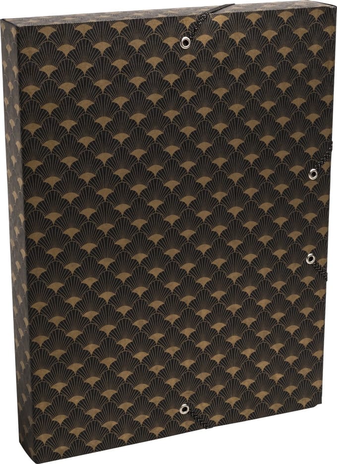 Exacompta 8x Klasseerdoos met rug 25mm in glanskarton 600g/m2 Neo Deco - Geassorteerd - 59350E