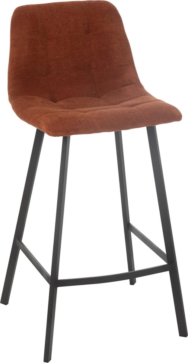 J-Line barstoel Kent - metaal/polyester - roest