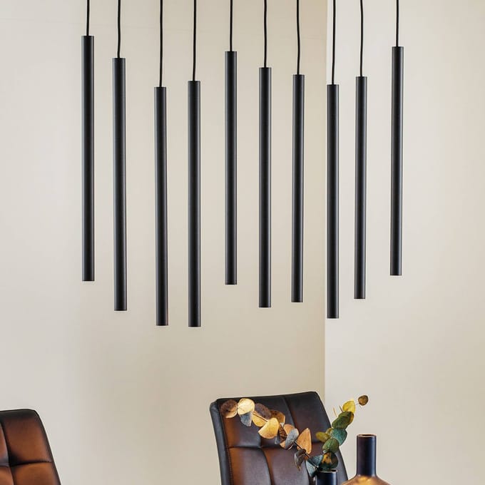 Nowodvorski - Hanglamp Laser Black 10 lichts L 78 cm B 20 cm zwart