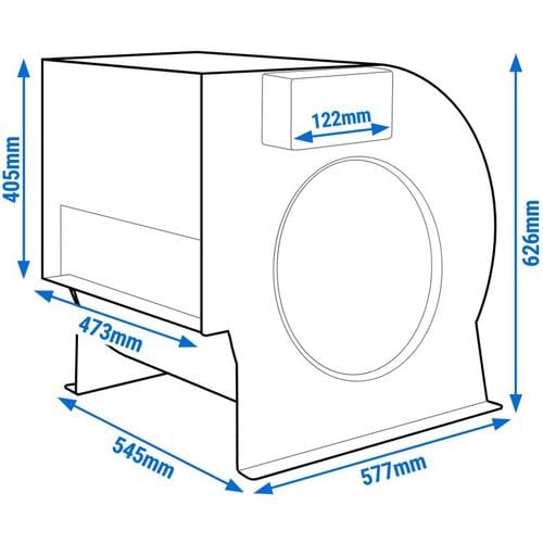 GGM Gastro Radialventilator 10000m³ pro Std. - 900 U/min - für Airboxen Zilver