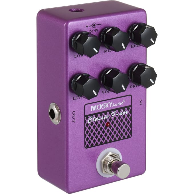 MOSKYaudio CLASSIC F-DER Luidsprekersimulator Kastsimulator Gitaareffectpedaal Luidsprekersimulatie paars