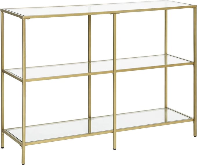 FurnStar - Dressior - Console tafel - 2 planken - 100x30x73cm – Gold